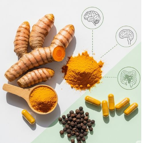 Cúrcuma: um escudo anti-inflamatório para o intestino e o cérebro